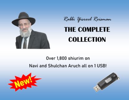 Mega USB Sale - All of Rabbi Reisman's Navi Shiurim and Shulchan Aruch Shiurim on one USB stick!